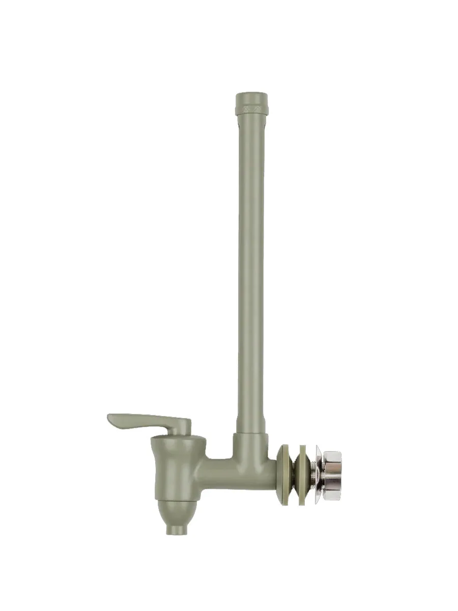 BOROUX stainless steel sight-glass tap for BOROUX Legacy Compact water filter sage green