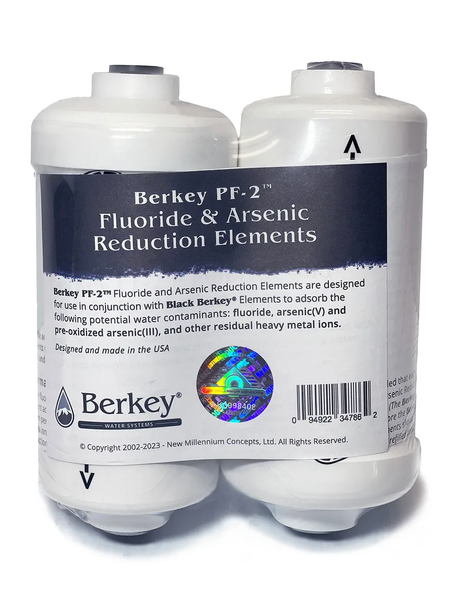 Berkey Fluoride and Arsenic (PF-2) filter elements (2 pieces)