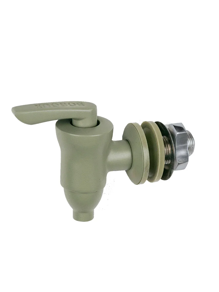 BOROUX stainless steel tap sage green