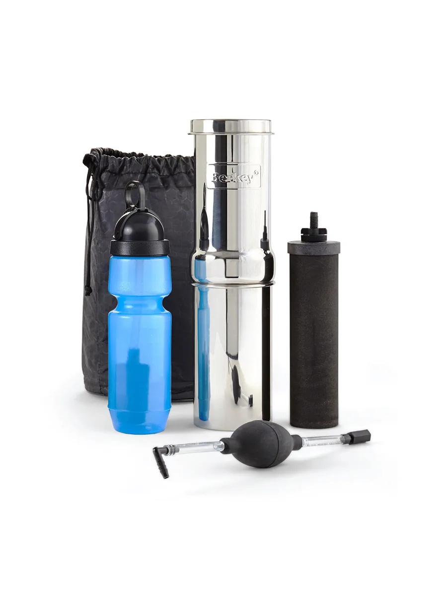 Go Berkey water filter set with Black Berkey primer
