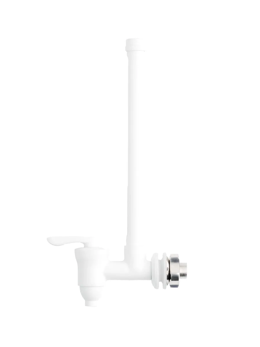 BOROUX stainless steel sight-glass tap for BOROUX Legacy Compact water filter white